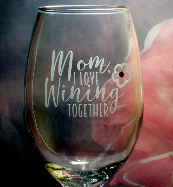 Happy Birthday Mother's Day Wine Glass Mom Mother Gift – Julies Heart