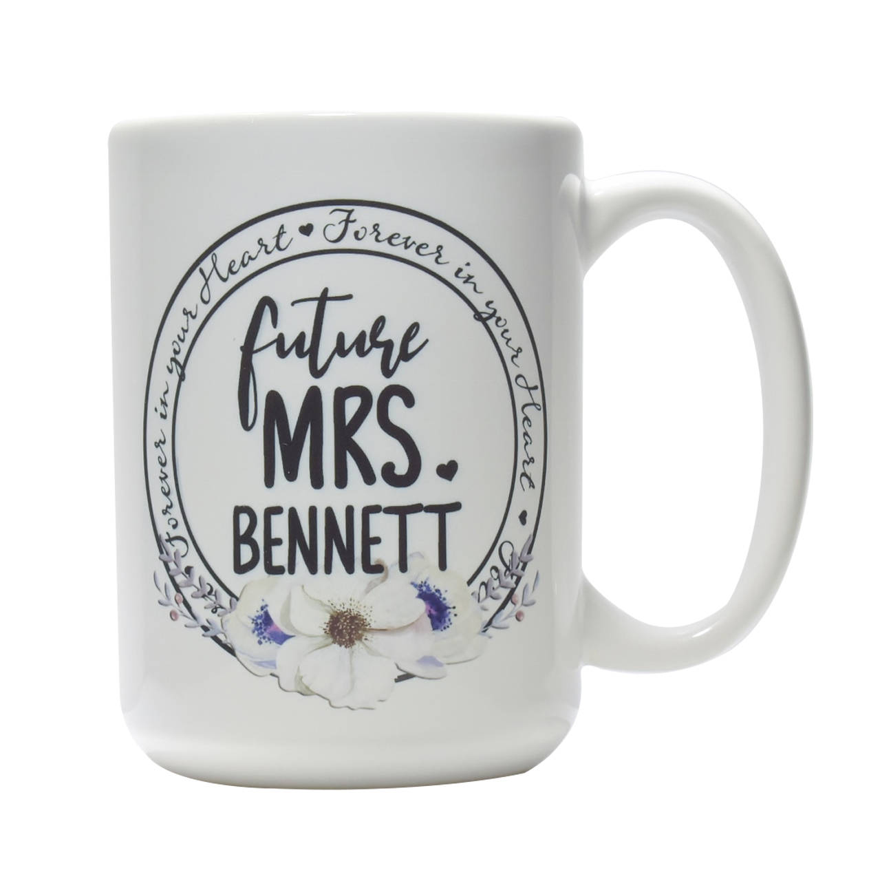 Personalized Engagement Gift Future Mrs Lucky Mr coffee mug set Bridal Shower