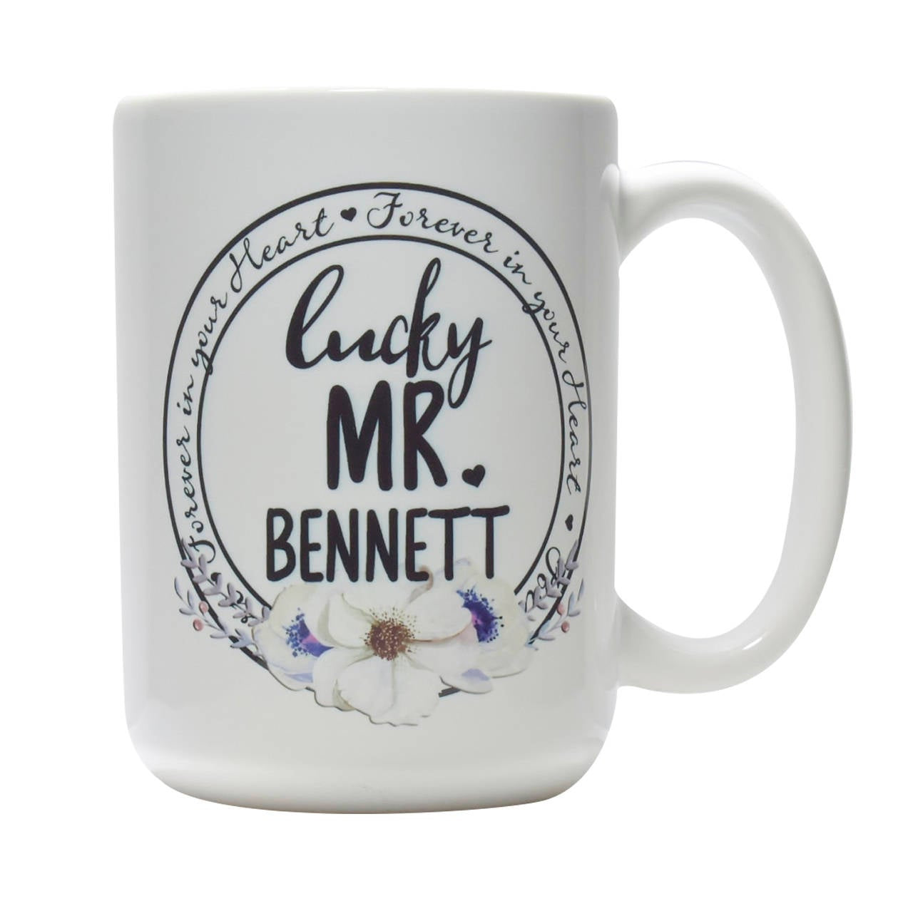 Personalized Engagement Gift Future Mrs Lucky Mr coffee mug set Bridal Shower
