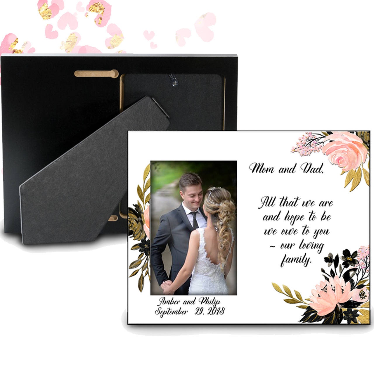 Personalized Parent Wedding Gift Thank You Set Wedding Frame Mother Father of the Bride Groom Mug Cup