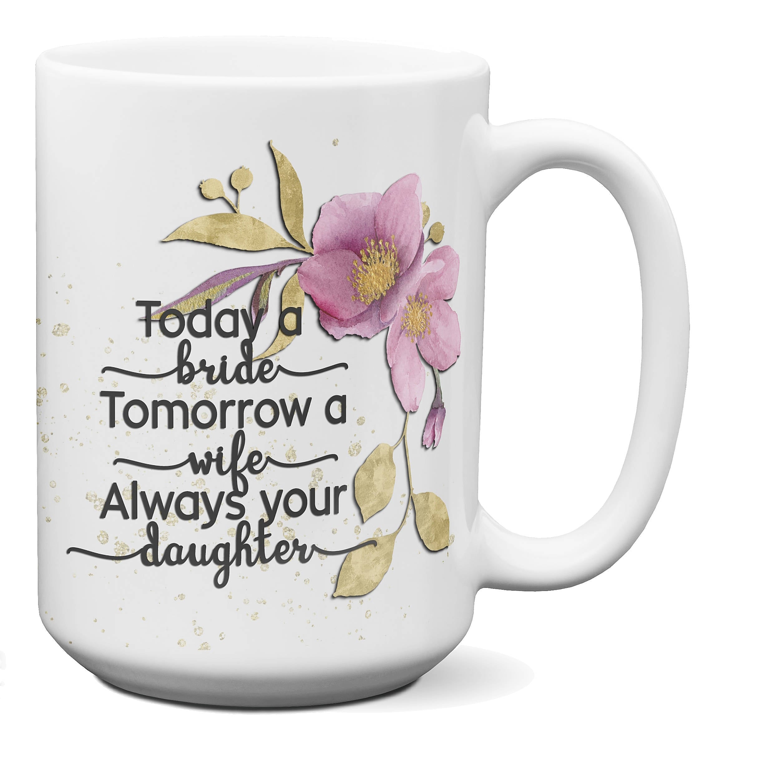 Personalized Thank You Wedding Gift from Daughter Today a Bride - Always your Daughter Photo Frame Coffee Mug Gift Set