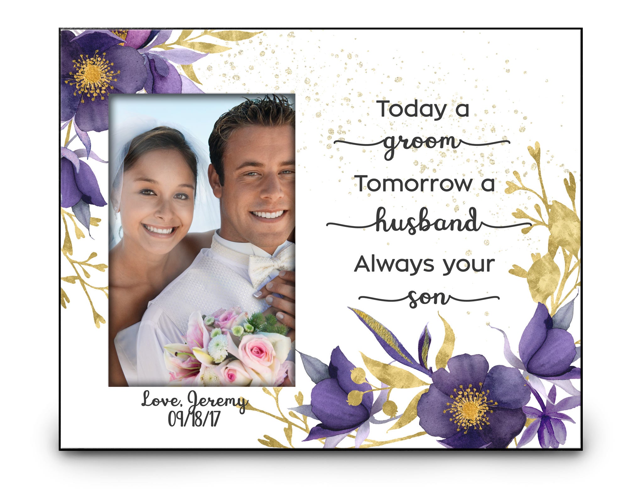 Parent Thank You Wedding Gift Today a Groom - Always your Son Frame Coffee Mug Gift From Son