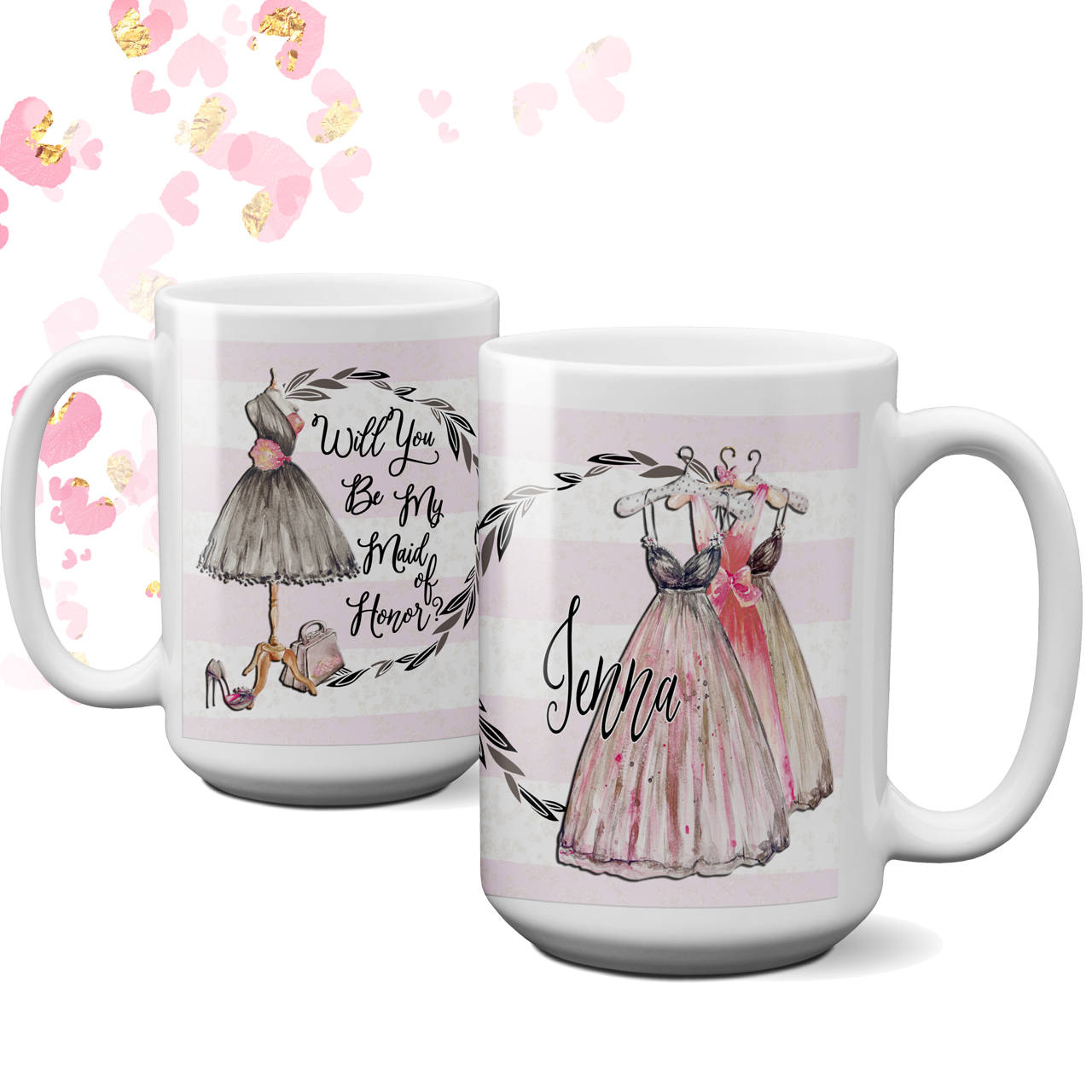 Personalized Will You be My Maid of Honor coffee mug | Retro Style Maid of Honor | Maid of Honor Proposal | Be my Maid of Honor Coffee Cup