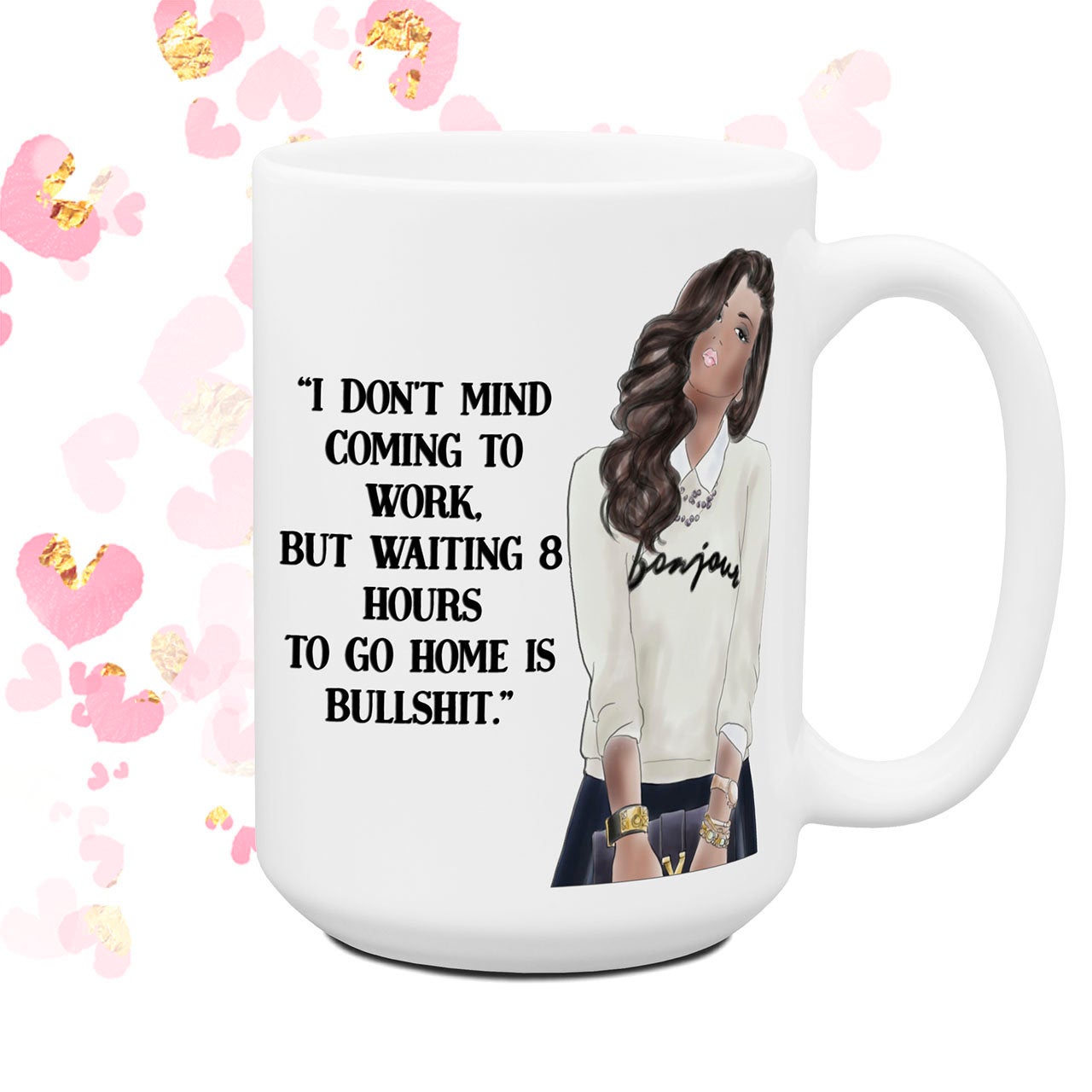 Office Coworker Girls Funny Mugs for Women Sassy Attitude Cup