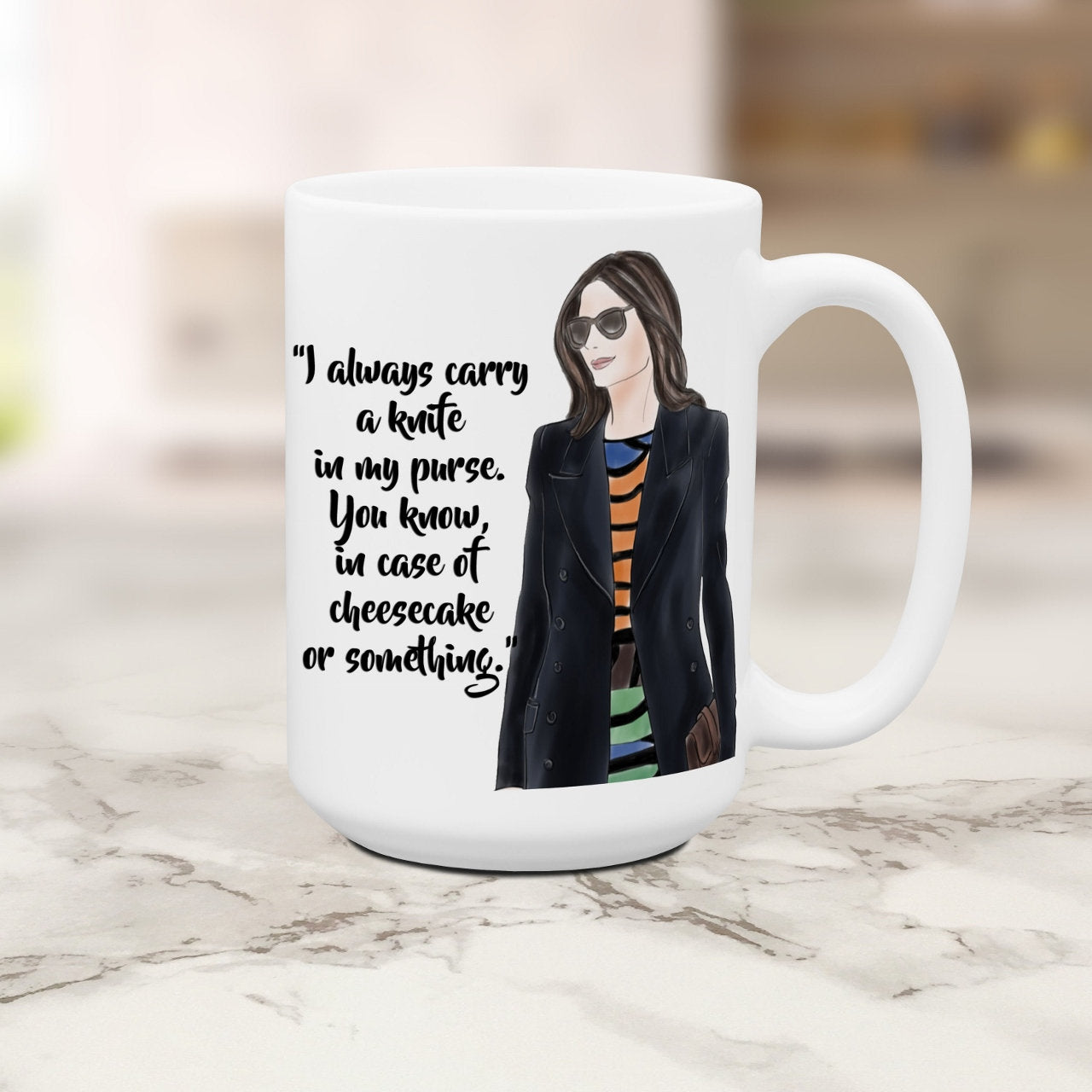 I Always Carry A Knife Funny Coffee Mugs for Women Sassy Attitude Coworker Work Friend Gift for Her
