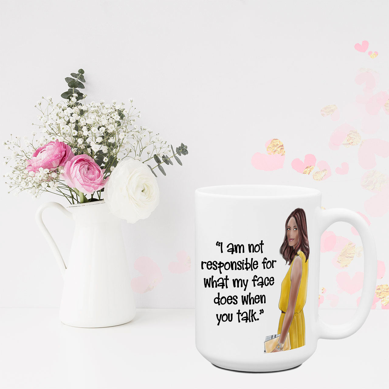 Not Responsible for What My Face Does Funny Coffee Cup Mug Coworker Work Friend Gift for Her
