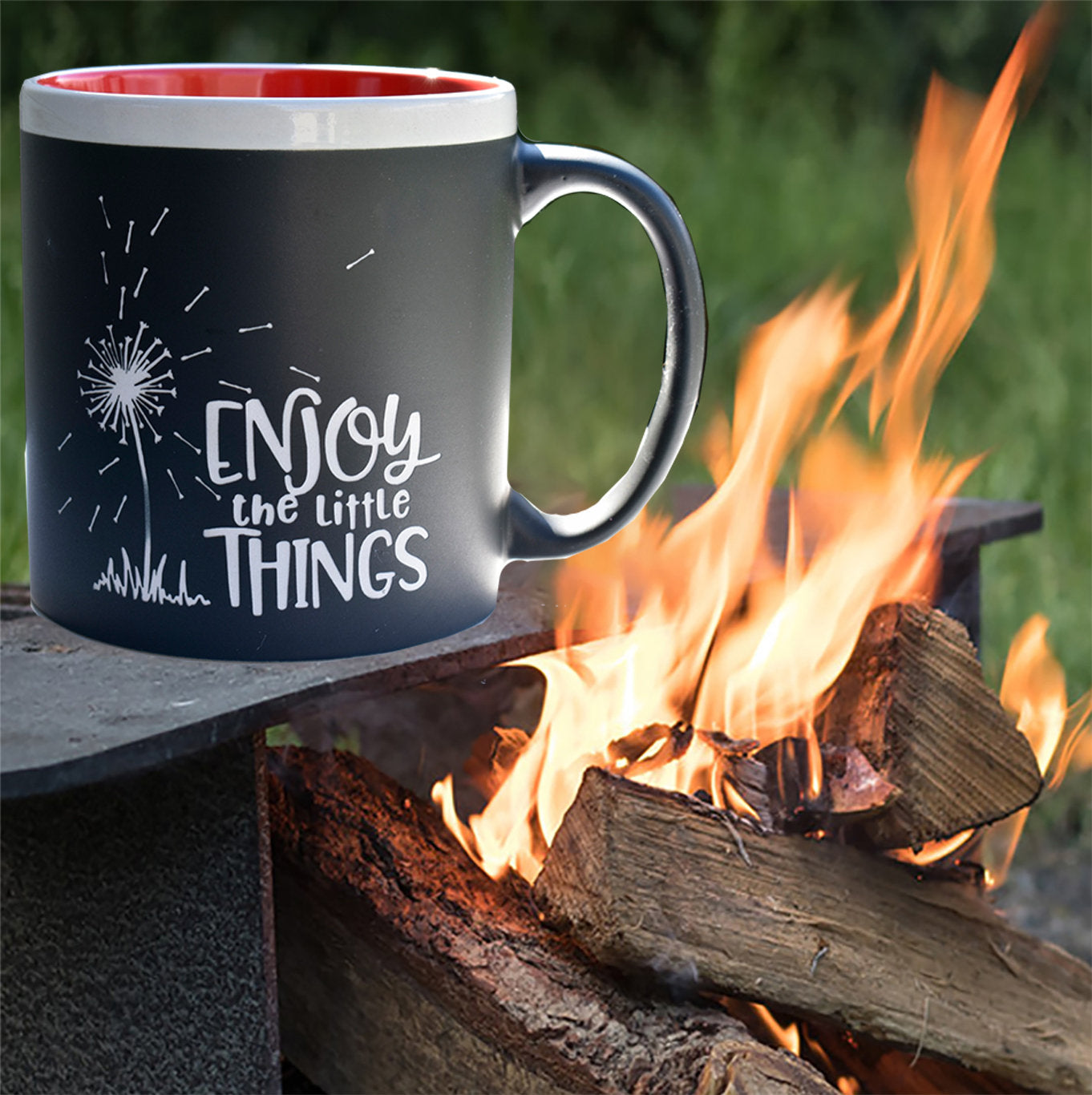 Dandelion Design Enjoy the Little Things 22 oz Coffee Mug Outdoor Lover Gift Camper Mug Camping Gift for Her