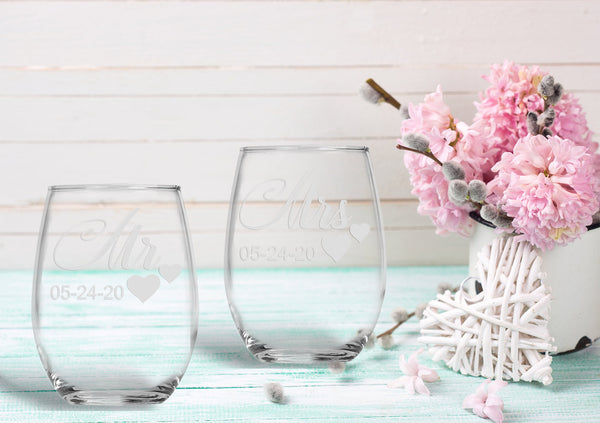 Personalized Stemless Wine Glass Party Favors
