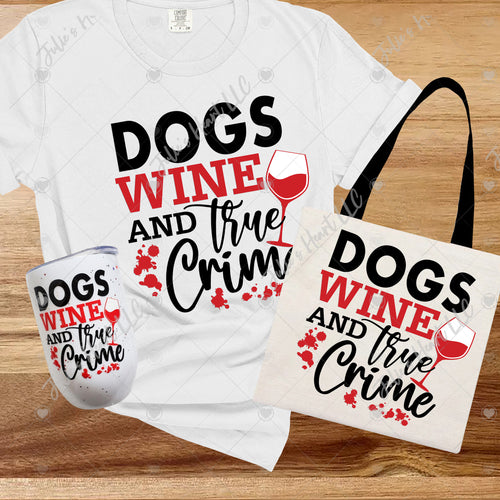 Dogs Wine and True Crime Gift Set - True Crime Junkie Gift