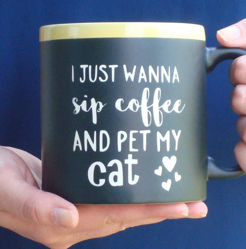 Jumbo 22 oz Coffee Mug for Cat Lover Birthday Friend Gift