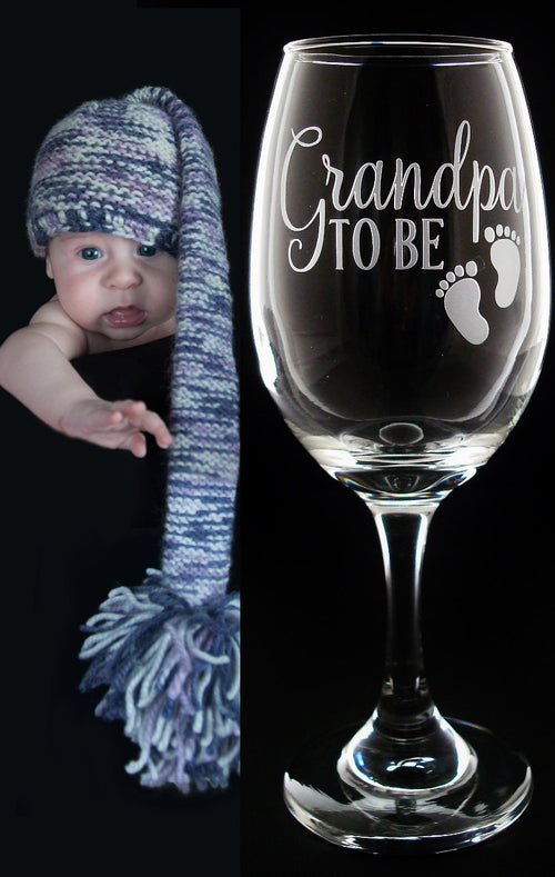 New Grandpa Gift Grandpa To Be Wine Glass Gift | Grandfather Reveal Gift