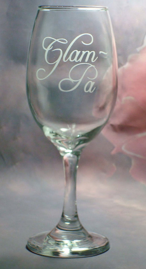 Glam Pa Glampa New Grandparents Reveal Wine Glass GlamPa Grandfather Gift for Him