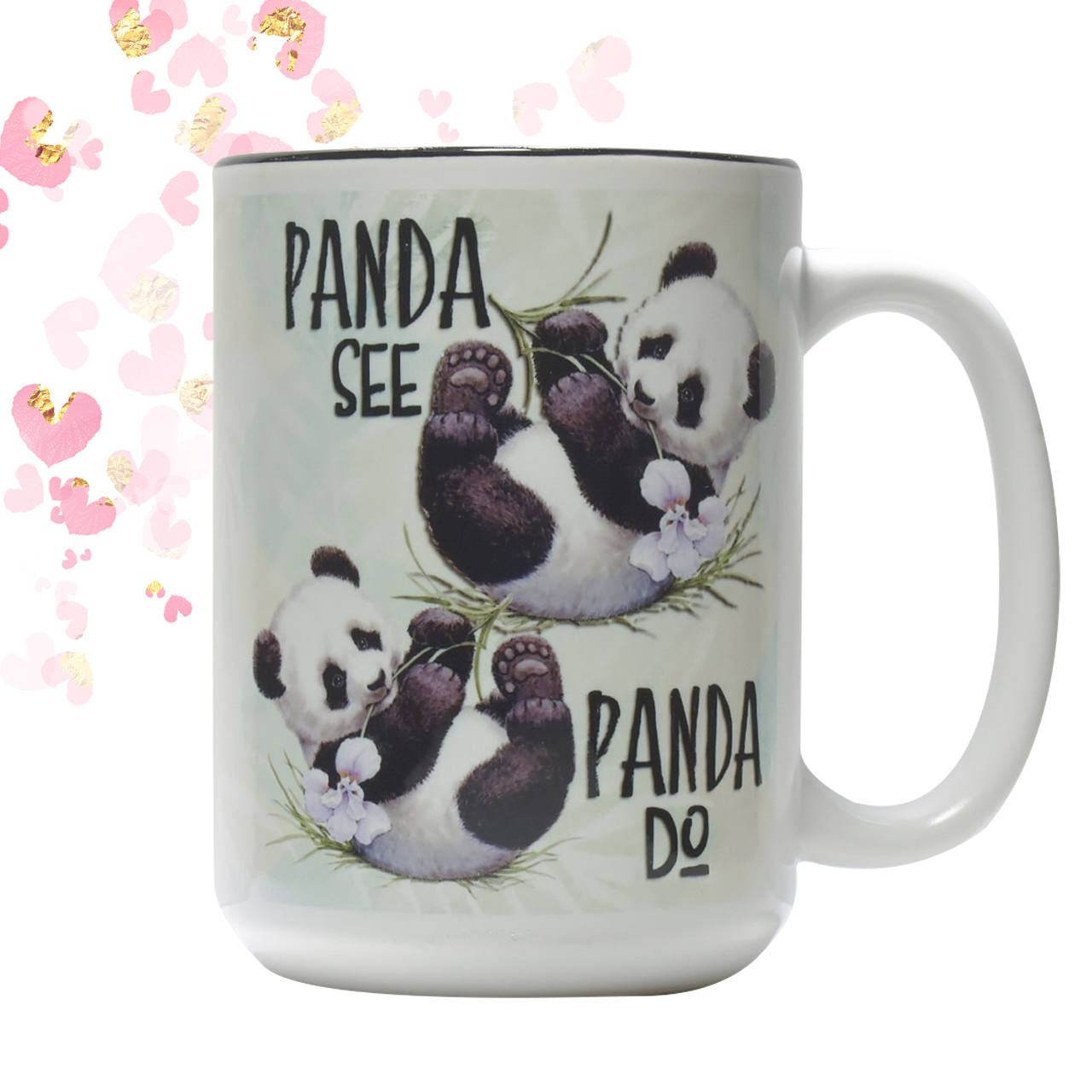 Panda See Panda Do coffee mug Friend Gift Funny coffee Mug Animal Spirit Gift for Mom Grandmother