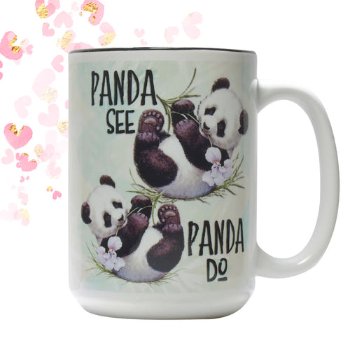 Panda See Panda Do coffee mug Friend Gift Funny coffee Mug Animal Spirit Gift for Mom Grandmother