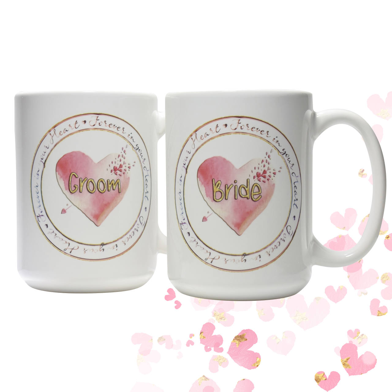 Blushing Bride & Dashing Groom Mug Gift Set - Wedding Mug Set - Engage –  The Happy Place Things