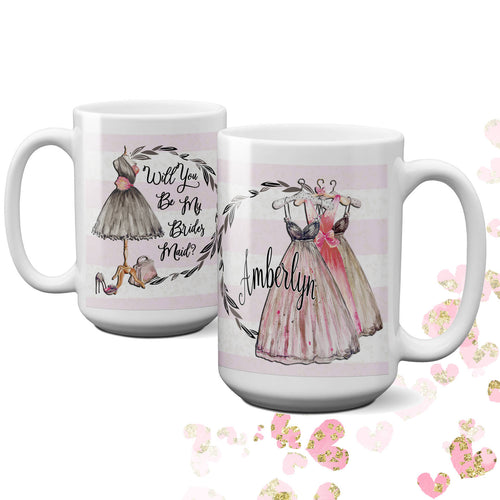 Personalized Will You be My Bridesmaid coffee mug | Retro Style Bridesmaid | Bridesmaid Proposal | Be my Bridesmaid | Gift for Bridesmaid