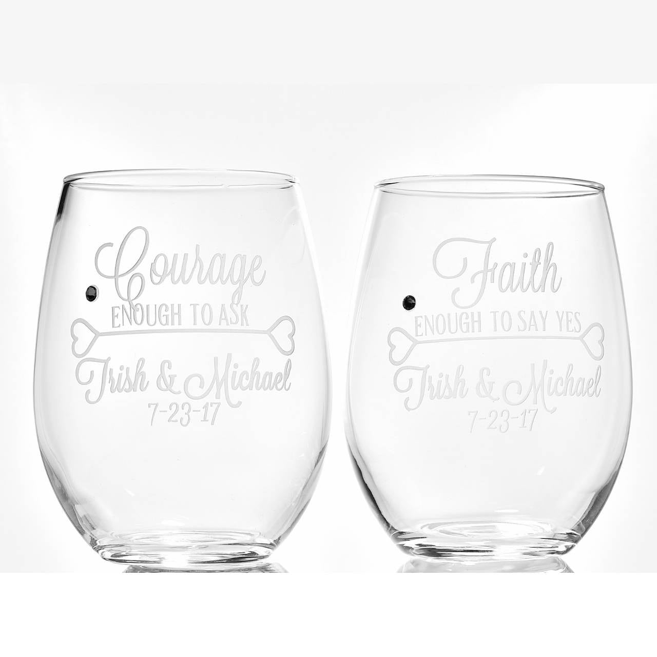 Personalized Riedel Crystal Glasses- great Wedding gift