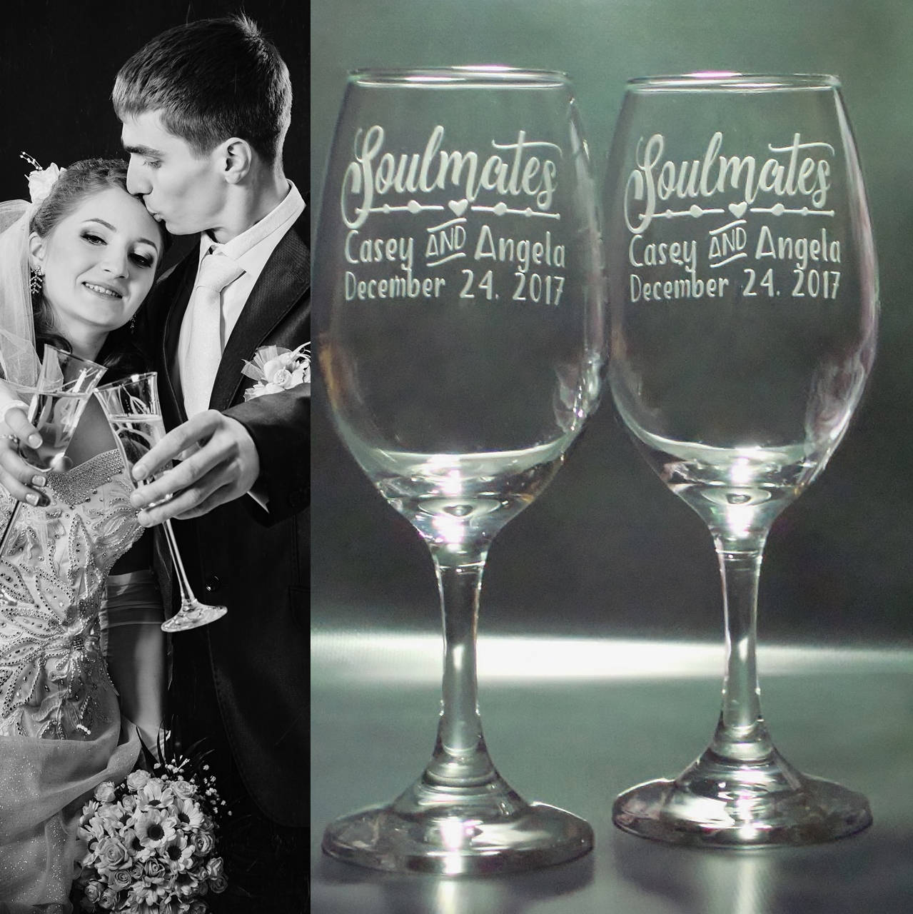 Personalized Crystal Glasses- great Wedding gift