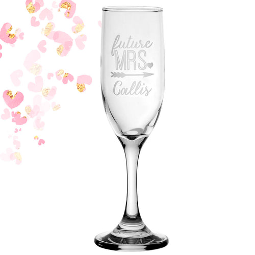 Personalized Flute Bridal Shower Gift Engagement Gift Future Mrs. Gift Bride To Be