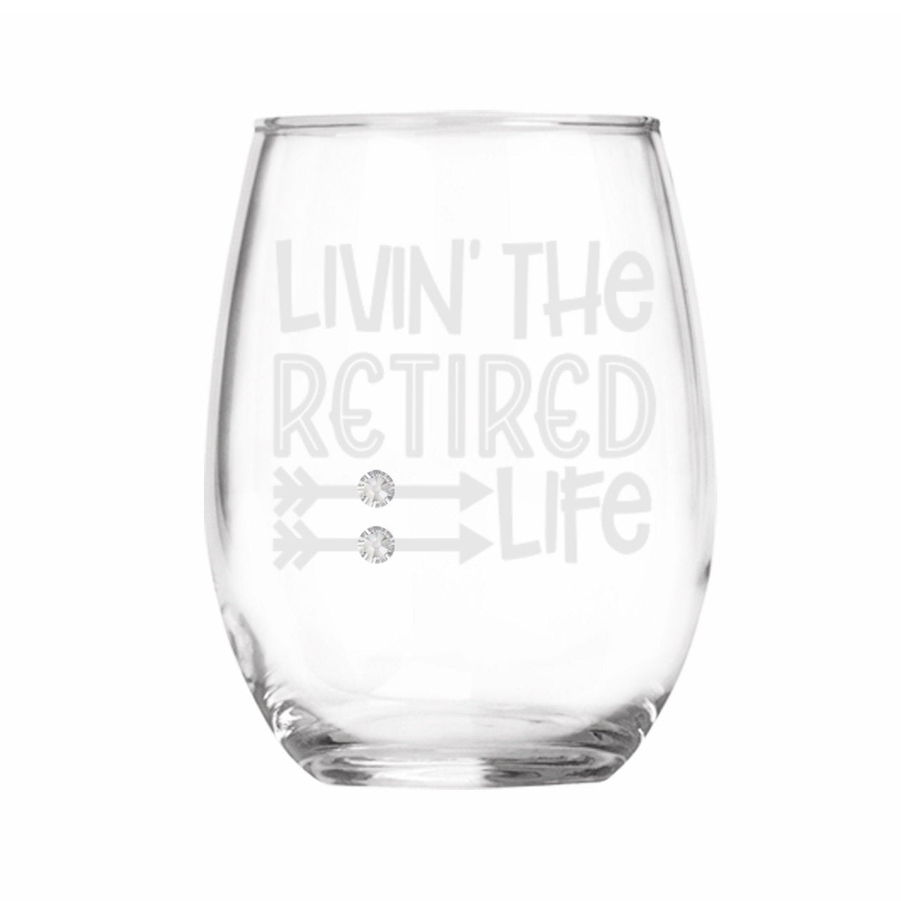 Lavish Last Name Engraved 21oz Stemless Wine Glass