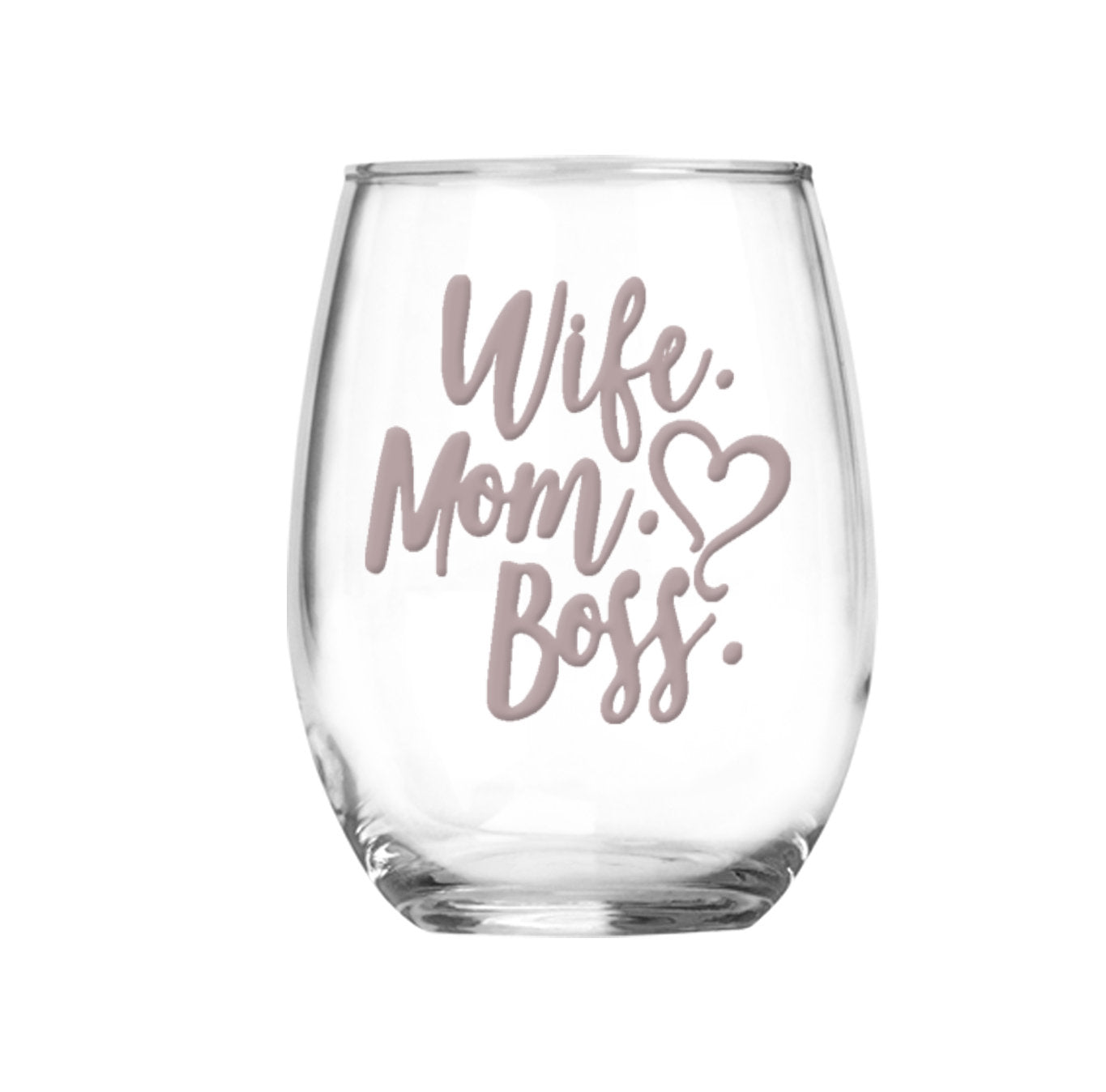 Wife Mom Boss Gift Set | Ring Dish Wine Glass Set | Boss Mom | Gift for Her | Rose Gold | Gift for Mom | Girlfriend Gift | Birthday Gift