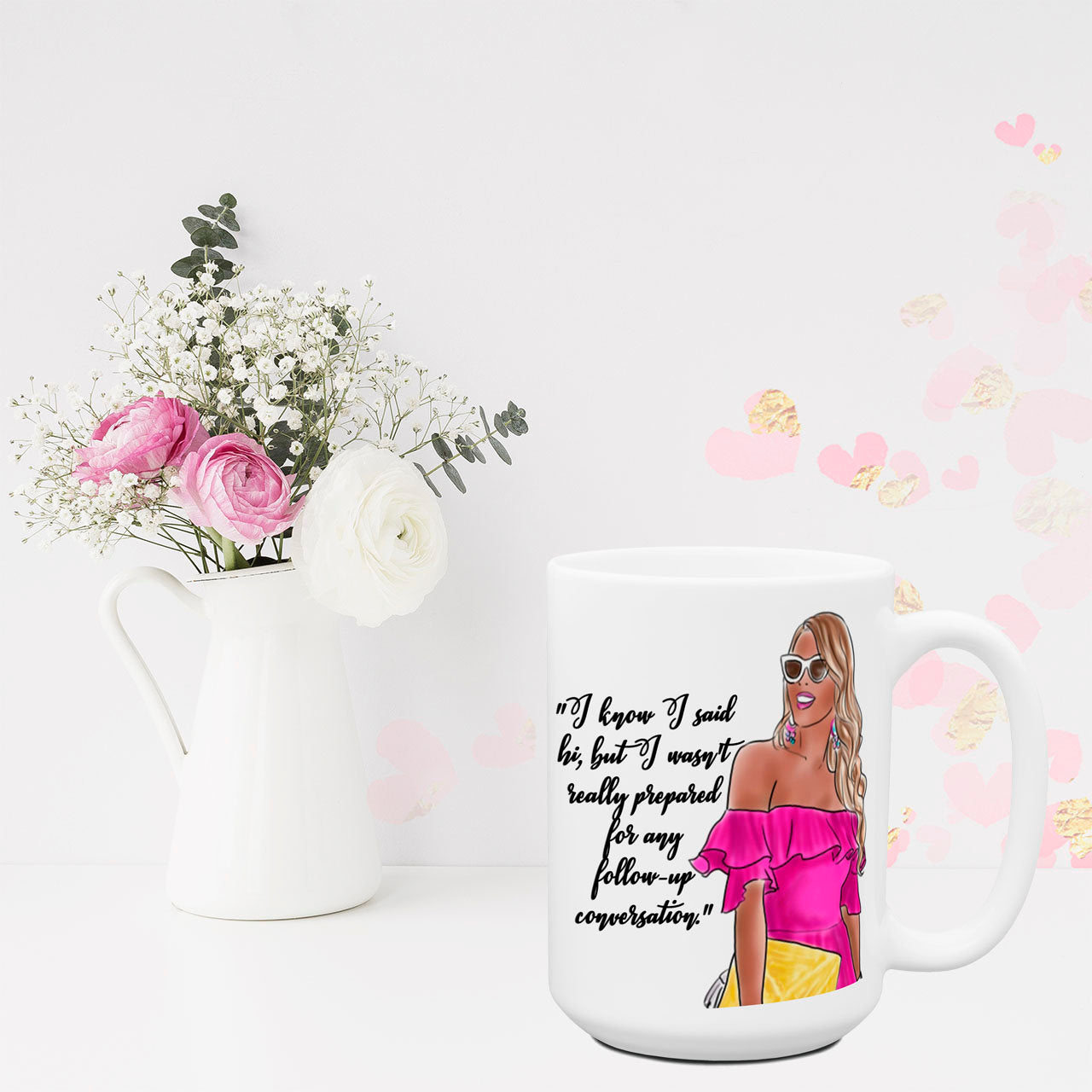 Not Prepared for Follow up Conversation Funny Coffee Mug | Office Humor Coworker Gift for Her | Work Friend