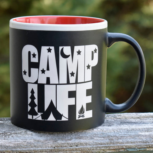 Jumbo Camp Life Theme Coffee Mug Outdoor Camper Camping Lover Gift