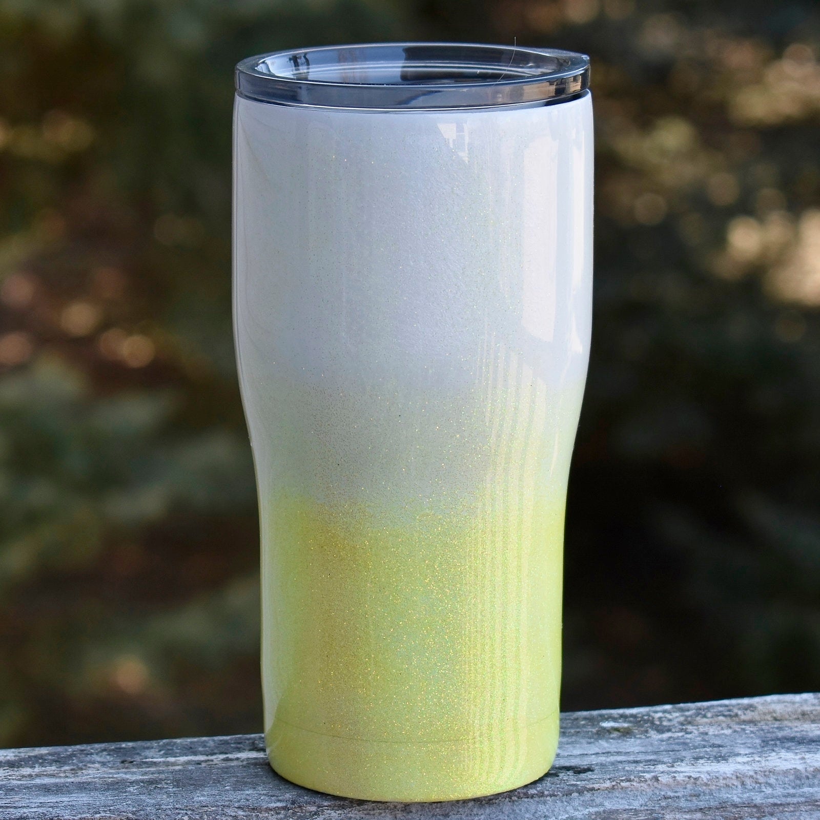 RTS Neon Yellow Glitter Ombre Happy Heifer Sunflower  20 oz Glitter Tumbler | Happy Cow | Cowgirl | Cow Lover | Farm Girl | Cow Tumbler