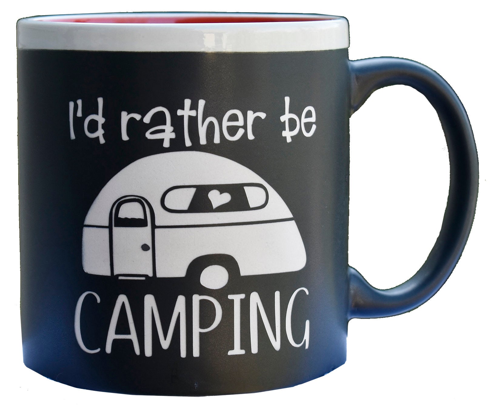 Jumbo Chalkboard I'd Rather Be Camping Coffee Mug | Message Coffee Mug | Outdoor Lover Gift | Camp Coffee Cup | Camper Gift | Camping Gift