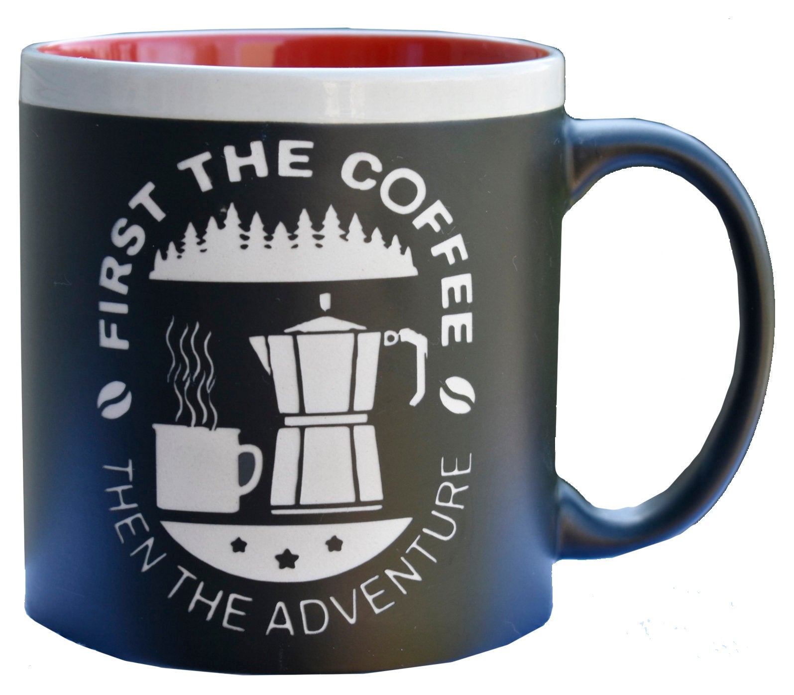 First The Coffee Then the Adventure Coffee Mug Camping Outdoor Lover Gift RV Camper Camping Gift