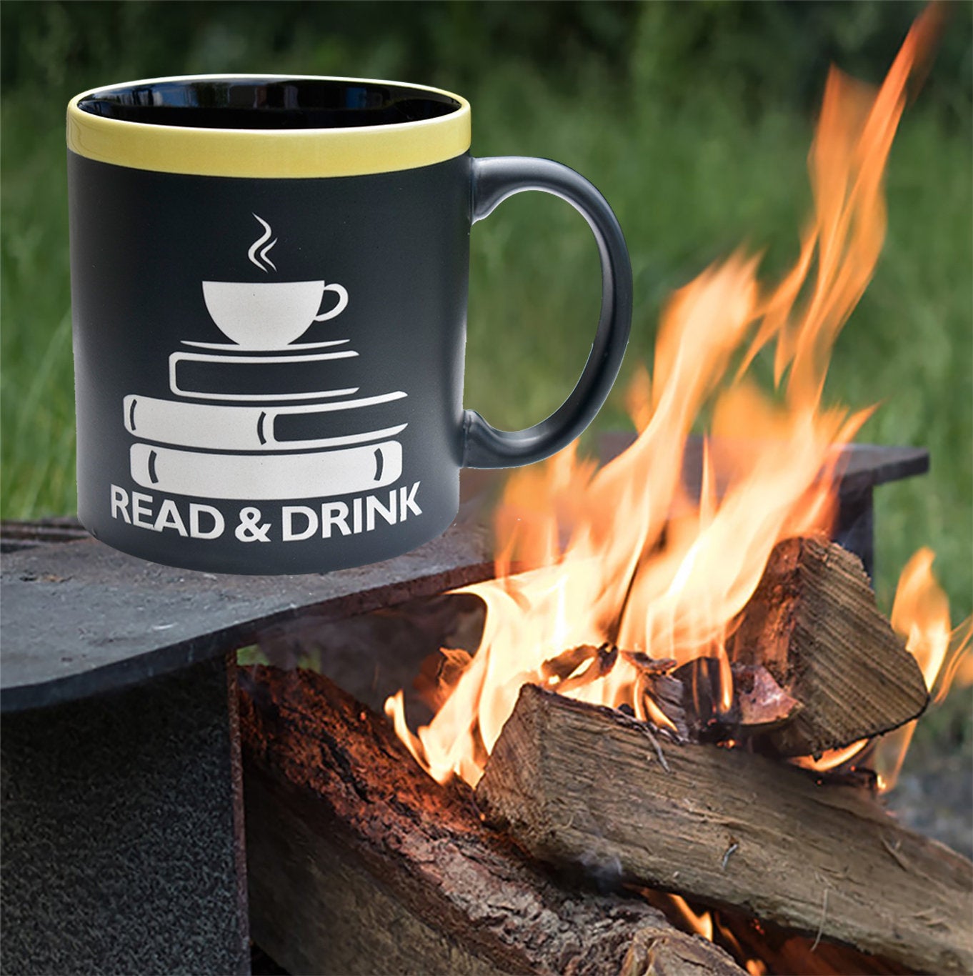 Read and Drink 22 oz Large Coffee Mug Book Lover Gift Book Club Cup