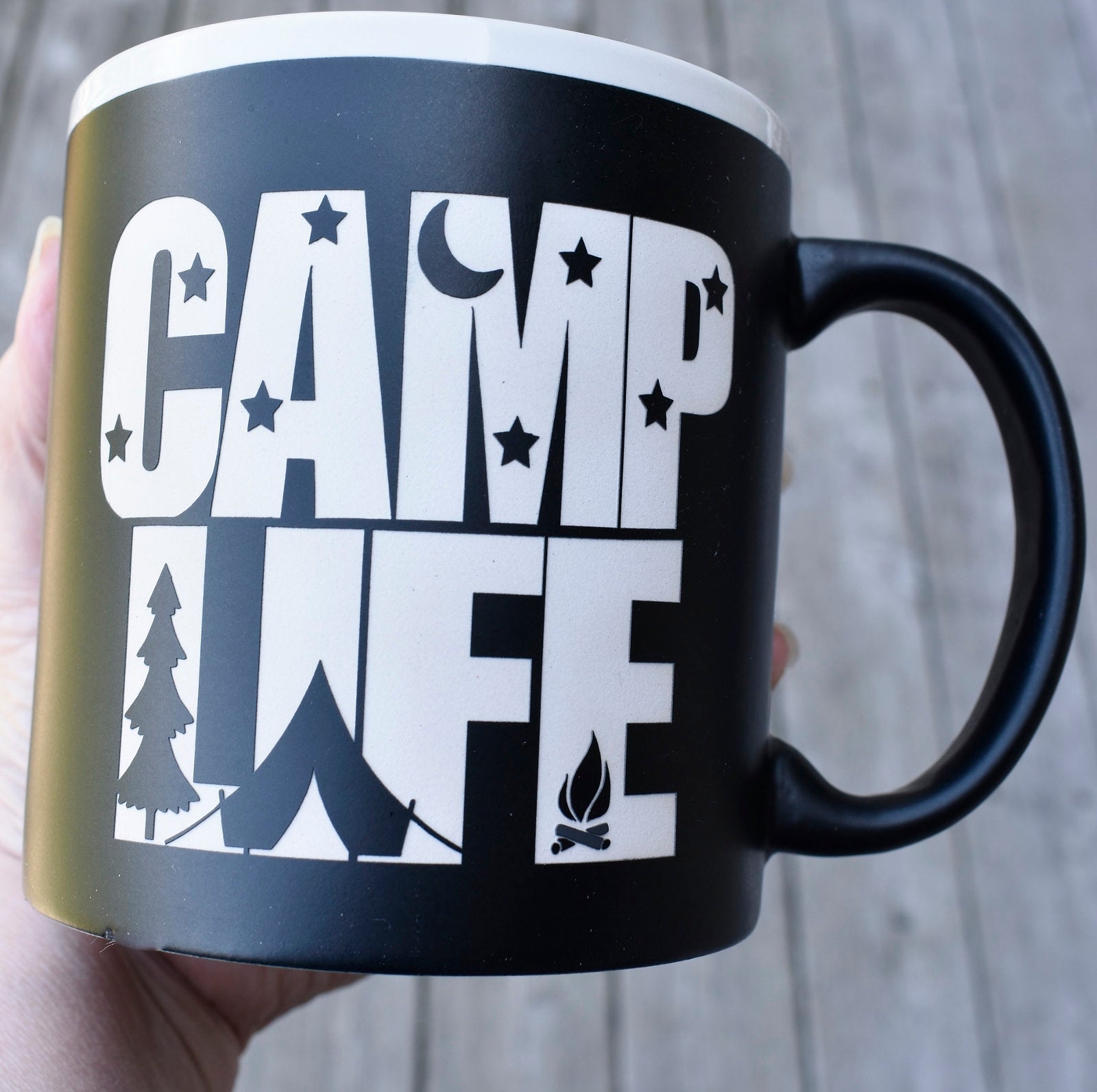 Jumbo Camp Life Theme Coffee Mug Outdoor Camper Camping Lover Gift