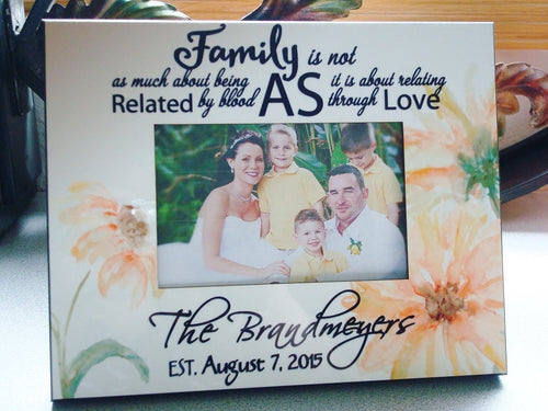 Blended Family Personalized Wedding Gift Photo Frame