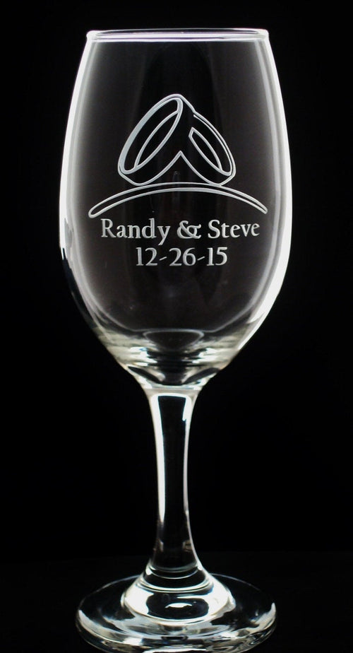 Set of Grooms - Mr and Mr - Same Sex Personalized Wedding Wine Glasses Gay Marriage Gift