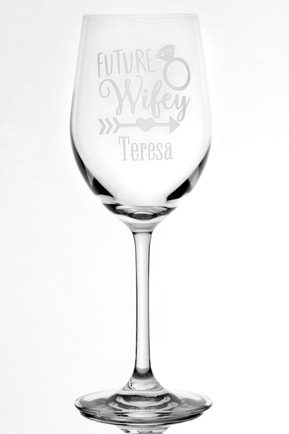 Personalized Future Wifey Engagement Gift Bride To Be Stolzle German Crystal Wine Glass Bridal Shower Gift Engagement Gift For Her